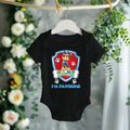 Paw Patrol Chase Personalized Custom Black T-Shirt or Onesie Theme Cake Smash Party
