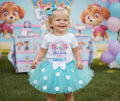 Paw Patrol Everest Tutu Set Girls Personalized Custom Blue White Polka Dots Tutu Outfit Dress Theme Cake Smash Birthday Party