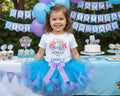 Paw Patrol Everest Tutu Set Girls Personalized Custom Blue Soft Purple Knots Tutu Outfit Dress Theme Cake Smash Birthday Party