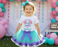 Paw Patrol Everest Tutu Set Girls Personalized Custom Blue Light Purple White Ribbon Trim Tutu Outfit Dress Theme Cake Smash Birthday Party