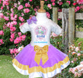 Paw Patrol Everest Tutu Set Girls Personalized Custom Light Purple Gold White Ribbon Trim Tutu Outfit Dress Theme Cake Smash Party