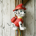 Premium Handmade 30-Inch Paw Patrol Marshall Character Pull-String Piñata Table Decor Party Centerpiece