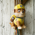 Premium Handmade 30-Inch Paw Patrol Rubble Character Pull-String Piñata Table Decor Party Centerpiece