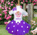 Paw Patrol Skye Tutu Set Girls Personalized Custom Purple White Polka Dots Tutu Outfit Dress Theme Cake Smash Birthday Party