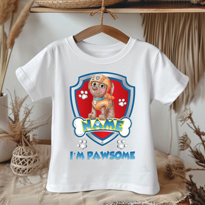 Paw Patrol Zuma Personalized Custom White T-Shirt or Onesie Theme Cake Smash Party