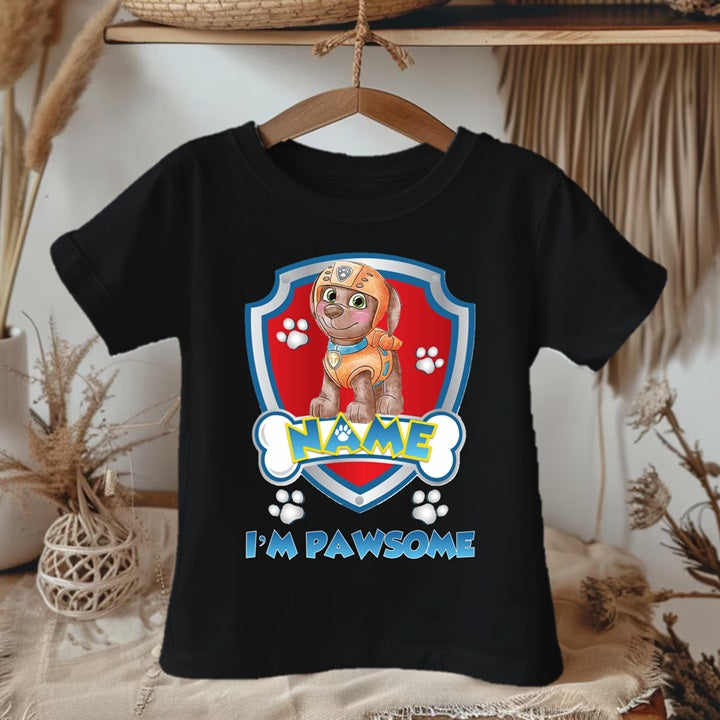 Paw Patrol Zuma Personalized Custom Black T-Shirt or Onesie Theme Cake Smash Party