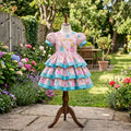 Super Mario Princess Peach Rosalina Girls Personalized Custom Tiered Ruffle Dress Ribbon Trim Theme Cake Smash Birthday Party