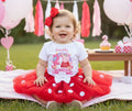 Peppa Pig Tutu Set Girls Personalized Custom Red White Polka Dots Tutu Outfit Dress Theme Cake Smash Birthday Party