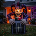 6' Phobia House Claustrophobic Jester Yard Halloween Inflatable Blow Up Decor Prop