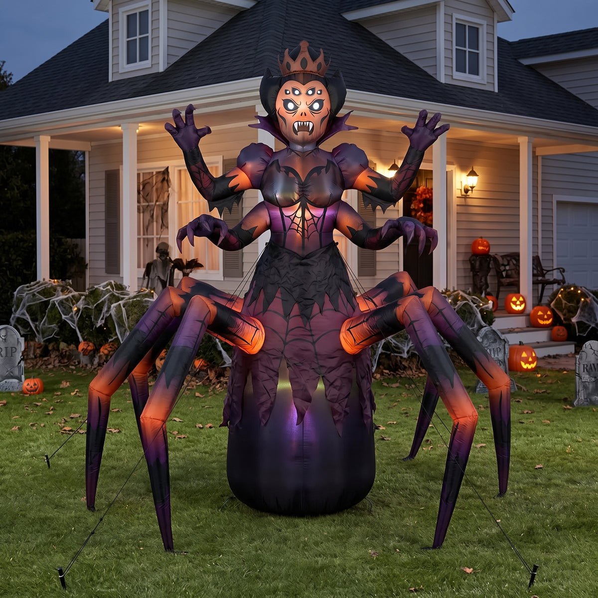 6' Phobia House Spider Queen Yard Halloween Inflatable Blow Up Decor Prop