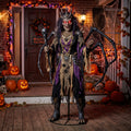 6' Animated Phobia House The Arachnid Queen Figure Music Lights Motion Sensor Halloween Home Decor Accent Yard Prop