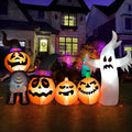 7' Pumpkins and Ghost Characters Yard Halloween Inflatable Blow Up Decor Prop