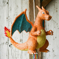 Premium Handmade 30-Inch Pokemon Charizard Character Pull-String Piñata Table Decor Party Centerpiece