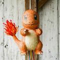 Premium Handmade 30-Inch Pokemon Charmander Character Pull-String Piñata Table Decor Party Centerpiece
