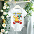Pokemon Pikachu Personalized Custom White T-Shirt or Onesie Theme Cake Smash Birthday Party