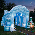 Polar Adventure Theme Premium 10' x 10' Christmas House Inflatable Blow Up Walk-Through Archway Experience Decor Prop