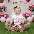 Winnie the Pooh Baby Girl Tutu Set Girls Personalized Custom Brown Ivory Knots Tutu Outfit Dress Theme Cake Smash Birthday Party
