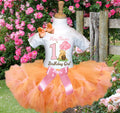 Winnie the Pooh Baby Girl Tutu Set Girls Personalized Custom Orange Soft Pink Knots Tutu Outfit Dress Theme Cake Smash Birthday Party