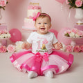 Winnie the Pooh Baby Girl Tutu Set Girls Personalized Custom Hot Pink White Pink Ribbon Tutu Outfit Dress Theme Cake Smash Birthday Party
