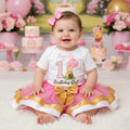 Winnie the Pooh Baby Girl Tutu Set Girls Personalized Custom Pink Gold White Ribbon Trim Tutu Outfit Dress Theme Cake Smash Birthday Party