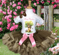 Winnie the Pooh Baby Girl Tutu Set Girls Personalized Custom Brown Ivory Knots Tutu Outfit Dress Theme Cake Smash Party