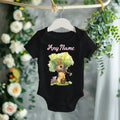 Winnie the Pooh Baby Girl Personalized Custom Black T-Shirt or Onesie Theme Cake Smash Party