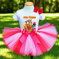 Playdate with Winnie the Pooh Tutu Set Girls Personalized Custom Hot Pink White Red Tutu Outfit Dress Theme Cake Smash Party