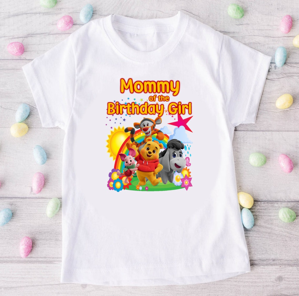 Playdate with Winnie the Pooh Personalized Custom White Family T-Shirt or Onesie Pack Theme Cake Smash Birthday Party
