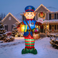 10-Foot Giant Outdoor North Pole Postal Elf Inflatable with LED Illumination Christmas Blow Up Yard Decor