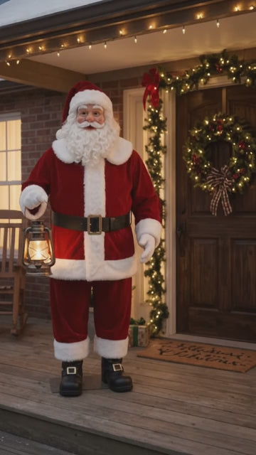 6' North Pole Santa Claus Figure Music Lights Motion Sensor Christmas Home Decor Accent Yard Prop