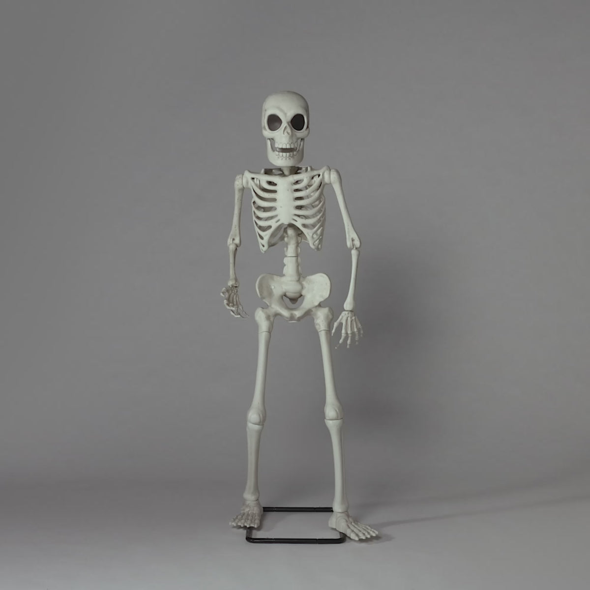 5.6' Animated Animatronic Skeleton with glowing Eyes Halloween Home Decor Accent Yard Prop