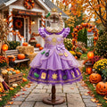 Princess Rapunzel Girls' Deluxe Sparkle Tutu Party Costume Dress Set with Matching Headband Halloween Birthday Pageant