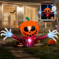 5' Pumpkin Ghost with Giant Arms Yard Halloween Inflatable Blow Up Decor Prop