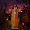 8.2' Red Glowing Eyes Animated Talking Clown Halloween Home Decor Accent Yard Prop