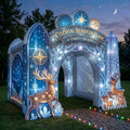 Celestial Reindeer Glade Theme Premium 10' x 10' Christmas House Inflatable Blow Up Walk-Through Archway Experience Decor Prop