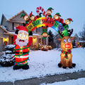 10-Foot Giant Outdoor Illuminated Walkthrough Santa is Stuck Funny Inflatable Archway Christmas Decor