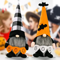 11.8" 2-Pack Scandinavian Gnomes Figures with Boo Sign Halloween Home Decor Accent Tabletop Prop