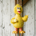 Premium Handmade 30-Inch Sesame Street Big Bird Character Pull-String Piñata Table Decor Party Centerpiece