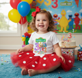 Sesame Street Tutu Set Girls Personalized Custom Red White Polka Dots Tutu Outfit Dress Theme Cake Smash Birthday Party