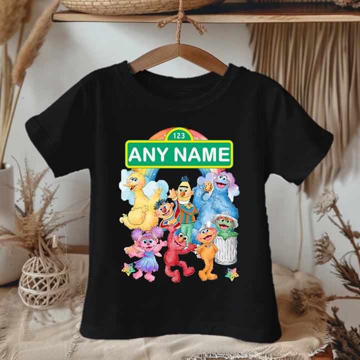 Sesame Street Personalized Custom Black T-Shirt or Onesie Theme Cake Smash Party