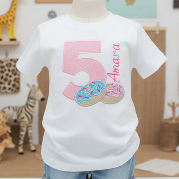 Sprinkles Donut Personalized Custom T-Shirt or Onesie Theme Cake Smash Birthday Party