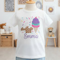 Ice Cream Cone Personalized Custom T-Shirt or Onesie Theme Cake Smash Birthday Party