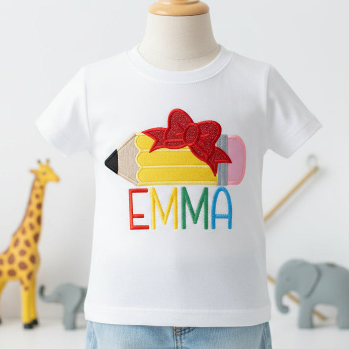 Back to School Personalized Custom T-Shirt or Onesie School Theme Everyday T-Shirt