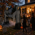 5' Skeletons in robes carrying Coffin Halloween Home Decor Accent Yard Prop