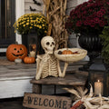 11.8" Skeleton Torso Holder with Bowl Candy Holder Halloween Home Decor Accent Yard Prop