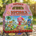 (Pack of 6) Sonic the Hedgehog Amy Rose Custom Personalized Birthday Party Favor Gable Treat Boxes