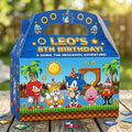 (Pack of 6) Sonic the Hedgehog Classic Custom Personalized Birthday Party Favor Gable Treat Boxes