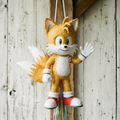 Premium Handmade 30-Inch Sonic the Hedgehog Movie Tails Character Pull-String Piñata Table Decor Party Centerpiece