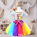 Sonic the Hedgehog Movie Amy Rose Tutu Set Girls Personalized Custom Rainbow Ribbon Tutu Outfit Dress Theme Cake Smash Birthday Party