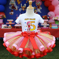 Sonic the Hedgehog Movie Amy Rose Tutu Set Girls Personalized Custom Pink Gold Red Ribbon Sewn Trim Tutu Outfit Dress Theme Cake Smash Birthday Party